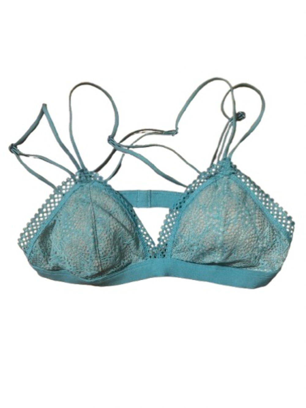 Victoria’s Secret Teal Blue Strappy  Lace Bikini Top - Women Swimwear Size Small